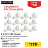 Lightworx 6W GU10LED 12-Pack
