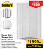 Builders Corner Entry Shower Door-Each