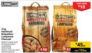 Living Out Hardwood Briquettes/ Lumpwood Charcoal-Each