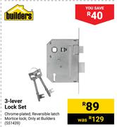 Builders 3-Lever Lock Set