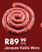 Jacques Kallis Wors-Per kg