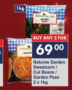 Natures Garden Sweetcorn/Cut Beans/Garden Peas-2 x 1Kg