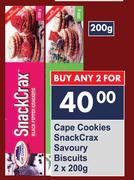 Cape Cookies Snack Crax Savoury Biscuits-2 x 200g