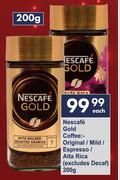 Nescafe Gold Coffee Original/Mild/Espresso/Alta Rica-200g Each