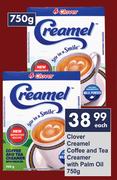 Clover Creamel Coffee & Tea Creamer With Palm Oil-750g Each