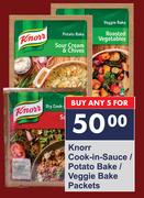 Knorr Cook In Sauce/Potato Bake/Veggie Bake Packets-For 5
