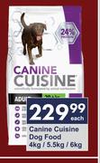 Canine Cuisine Dog Food-4Kg/5.5Kg/6Kg Each