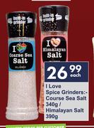 I Love Spice Grinders Course Sea Salt 340g/Himalayan Salt 390g-Each