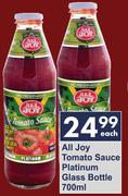 All Joy Tomato Sauce Platinum Glass Bottle-700ml Each