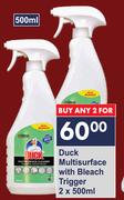 Duck Multisurface With Bleach Trigger-2 x 500ml