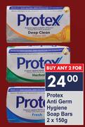 Protex Anti Germ Hygiene Soap Bars-2 x 150g