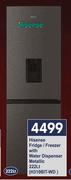 Hisense 222L Fridge/Freezer With Water Dispenser Metallic H310BIT-WD