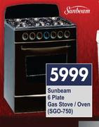 Sunbeam 6 Plate Gas Stove/Oven SGO-750