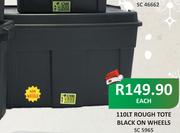 Addis 110Ltr Rough Tote Black On Wheels-Each
