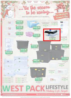 West Pack Lifestyle : Tis The Season To Be Saving (8 Dec - 31 Dec 2015), page 1