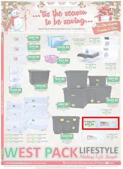 West Pack Lifestyle : Tis The Season To Be Saving (8 Dec - 31 Dec 2015), page 1