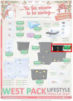 West Pack Lifestyle : Tis The Season To Be Saving (8 Dec - 31 Dec 2015), page 1
