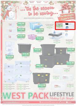 West Pack Lifestyle : Tis The Season To Be Saving (8 Dec - 31 Dec 2015), page 1
