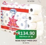 Nova Toilet Paper 1 Ply-Per Pack Of 48