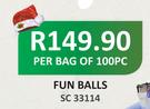 Fun Balls Per Bag Of 100Pc