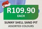 Sunny Shell Sand Pit Assorted Colours-Each