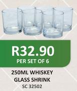 Whisky Glass Shrink Per Set Of 6-250ml