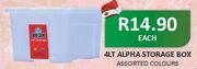4Lt Alpha Storage Box-Each