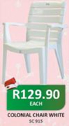 Colonial Chair White SC915-Each