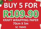 Kraft Wrapping Paper 70Cm x5m SC76045-For 5