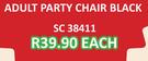 Adult Party Chair Black SC38411-Each