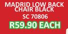 Madrid Low Back Chair Black SC70806-Each