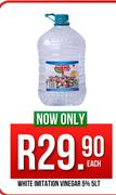 White Imitation Vinegar 5%-5L Each