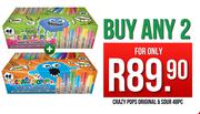 Crazy Pops Original & Sour 48 Pc-For 2