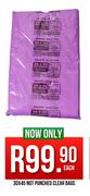 Not Punched Clear Bags-30 x 45