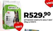 Optimizor Complete Adult Beef-20Kg