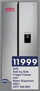 Defy 490Ltr Side By Side Fridge Freezer With Water Dispenser DFF 458-WD