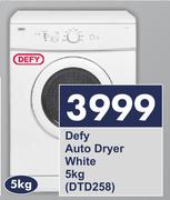Defy 5kg Auto Dryer (White) DTD258