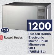Russell Hobbs 20Ltr Electronic Mirror Finish Microwave RHEM18L