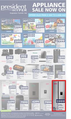 President Hyper : Appliance Sale Now On (31 May - 6 June 2022), page 1
