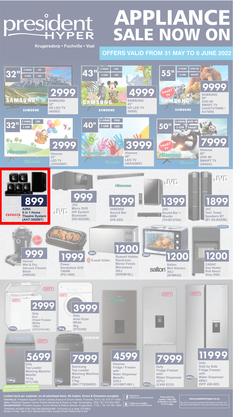 President Hyper : Appliance Sale Now On (31 May - 6 June 2022), page 1