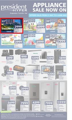 President Hyper : Appliance Sale Now On (31 May - 6 June 2022), page 1