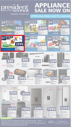 President Hyper : Appliance Sale Now On (31 May - 6 June 2022), page 1