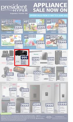 President Hyper : Appliance Sale Now On (31 May - 6 June 2022), page 1