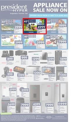 President Hyper : Appliance Sale Now On (31 May - 6 June 2022), page 1