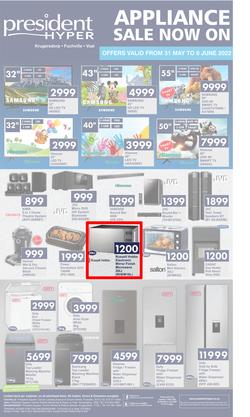 President Hyper : Appliance Sale Now On (31 May - 6 June 2022), page 1