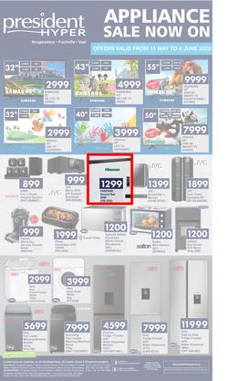 President Hyper : Appliance Sale Now On (31 May - 6 June 2022), page 1