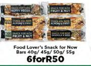 Food Lover's Snack For Now Bars -6x40g/45g/50g/55g