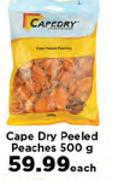 Cape Dry Peeled Peaches-500g Each