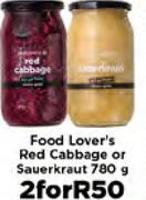 Food Lover's Red Cabbage Or Sauerkraut-2x780g