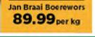 Jan Braai Boerewors-Per Kg